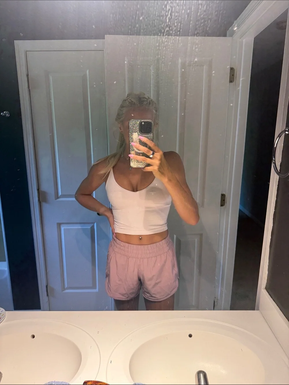 lululemon athletica Lavender Run Short with Elastic Waist